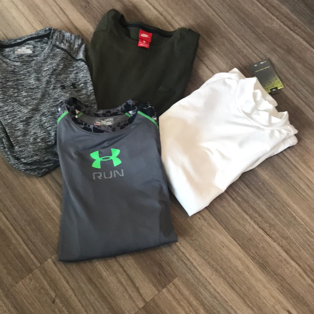 Lot of 4 long sleeve Men’s medium sports shirts